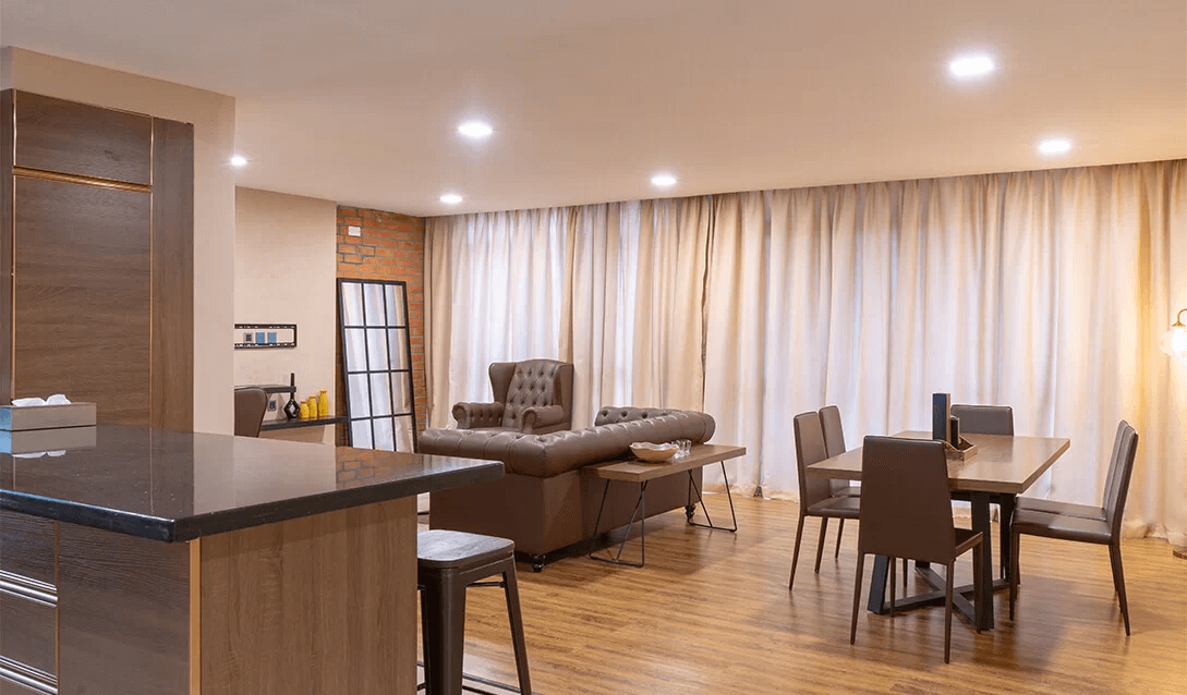 2-bedroom 2-bathroom apartment kitchen interior in Kampala Uganda